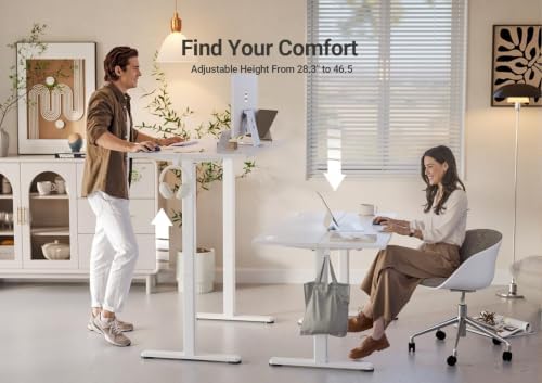 YDN 55 x 24 Inch White Electric Standing Desk - Image 5