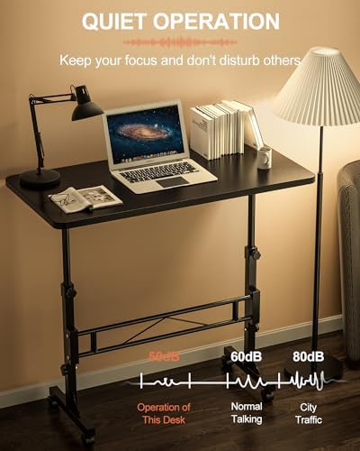 Small Standing Desk Adjustable Height,Mobile Stand Up Desk with Wheels - Image 5