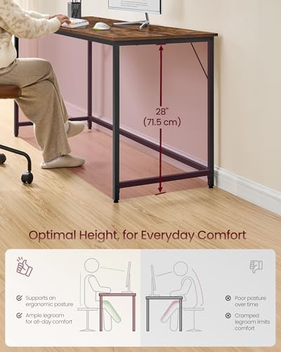 VASAGLE Computer Desk, Steel Frame Gaming Desk for Home Office, 63 Inch - Image 4