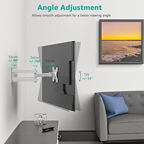 WALI Wall Mount Full Motion for Show 15 21, Reinforced Tube for Stability - Image 3