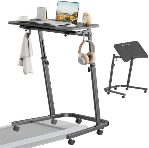 Walking Pad Desk with Tilt Top, Adjustable Standing Desk for Treadmill by Unknown