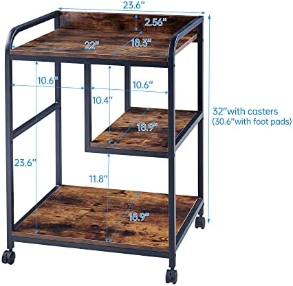 Fannova Large Printer Stand with PC Tower Shelf for Home Office Storage - Image 2