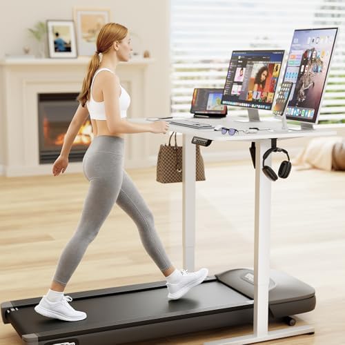 Furmax 40 Inches Electric Standing Desk, Home Office Desk with Phone Holder - Image 2
