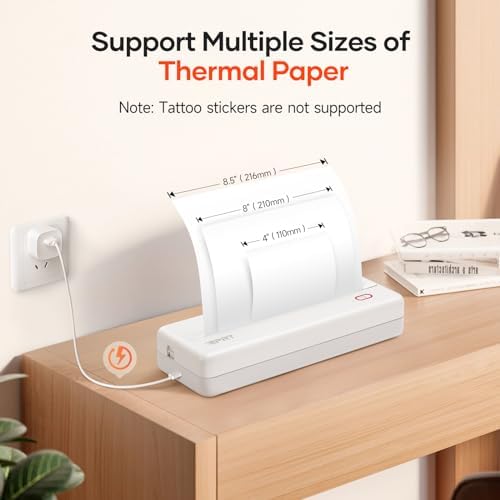 Portable Thermal Printer Wireless for Travel, Inkless Bluetooth Printer - Image 4