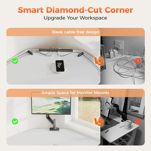 Mericonia 51 inch L Shaped Desk with CPU Stand, Simple Corner Gaming Desk - Image 6