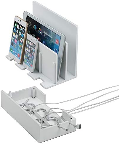 G.U.S. Multi-Device Charging Station Dock & Organizer - Multiple Finishes Available. for Laptops, Tablets, and Phones - Strong Build | High Gloss White - Image 3