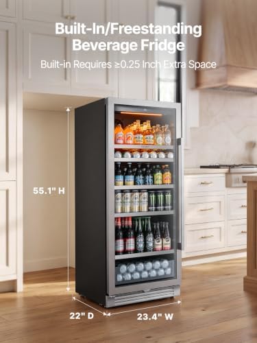 Ca'Lefort 24'' Beverage Refrigerator, 283 Can Beverage Fridge Under Counter - Image 6