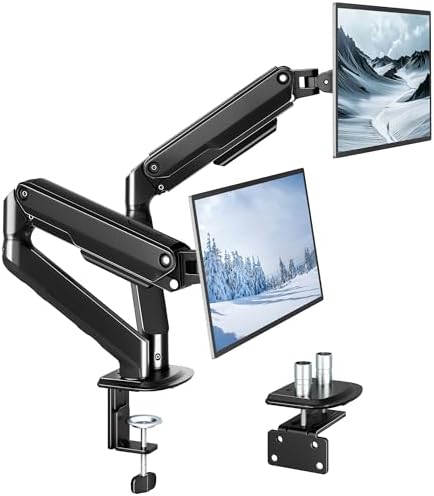 monTEK Dual Monitor Arm Stand, 17–32", Full Motion Adjustment,20 lbs Each by monTEK