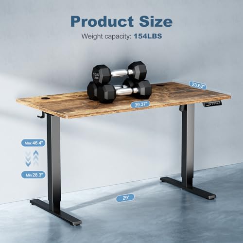 DUMOS 63 Inch Electric Standing Desk, Memory Adjustable Home Office Desk - Image 3