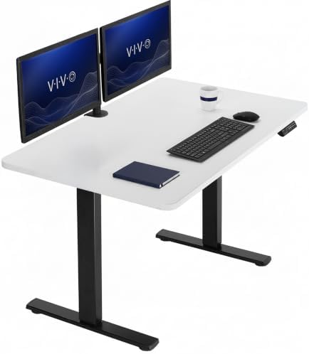 VIVO White 48 x 30 in Standing Desk, DESK-KIT-1B5W by VIVO