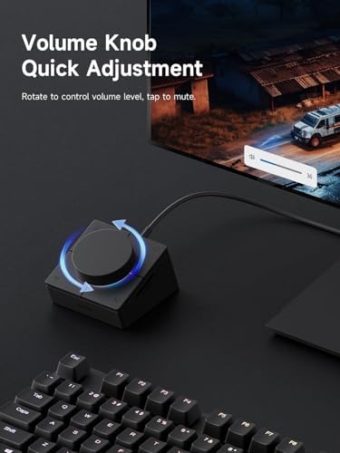 Hagibis Knob USB C Hub with Shortcut Buttons, RGB Type-C Docking Station with 4K@60Hz HDMI, 100W PD, 5Gbps USB-C, 2 USB3.0, 2.5G RJ45, AUX, SD3.0, Micro SD3.0 for MacBook iPad Pro Laptop (Black 2.5G) - Image 3