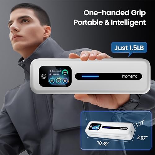 Phomemo M832D Touchscreen Portable Printer Inkless Thermal Wireless Travel - Image 5