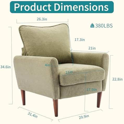 OLIXIS Comfy Accent Chair for Living Room Bedroom and Waiting Room - Image 2