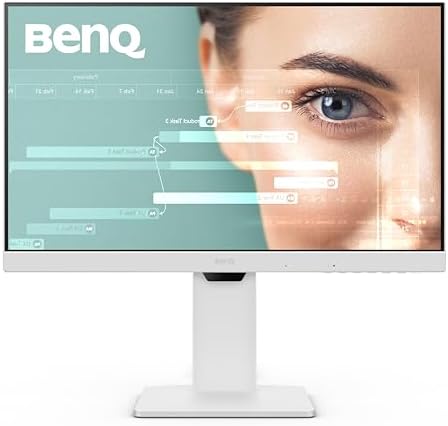 BenQ GW2486TC Office USB hub Monitor 24" 1080p | Coding Mode | IPS | Eye-Care Tech | Adaptive Brightness | Height Adjustable | White Monitor | Noice-Cancelling Mic | Daisy Chain | USB-C by BenQ