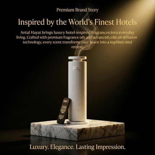 Waterless Scent Diffuser Starter Kit - Bluetooth App & Remote Control – Covers Up to 1000 Sq Ft - Suitable for Home & Hotel Series Diffuser, Includes 4 Scent Oils - Image 4