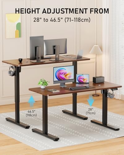 48" Large Electric Standing Desk Adjustable Height for Home Office - Image 4