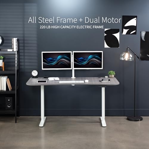 VIVO Dark Gray 60 x 24 in Standing Desk, DESK-KIT-E2W1G - Image 5