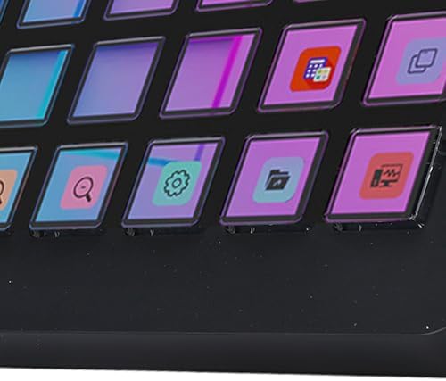32 Macro Key Pad with LCD Keys, Programmable Shortcut Controller, for Streaming Video Editing Music Production, Stream Controller Deck for Content Creators Office (Black) - Image 7