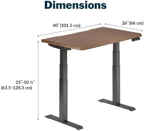 Vari ComfortEdge Electric Standing Desk – 40x26 – Walnut/Slate - Image 2
