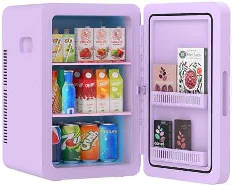 advwin 22L Mini Fridge for Bedroom, 30 Cans Portable Cooler & Warmer Compact Refrigerators with AC/DC Power for Skin Care, Beverage, Cosmetics, Food, Drinks, Office Desk Dorm Room by ADVWIN