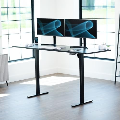 VIVO Black 83 x 30 in Standing Desk, DESK-KIT-1B8B - Image 2