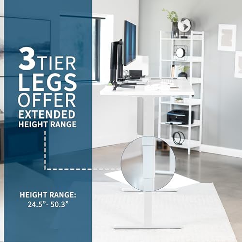 VIVO White 83 x 30 in Standing Desk, DESK-KIT-2W8W - Image 5