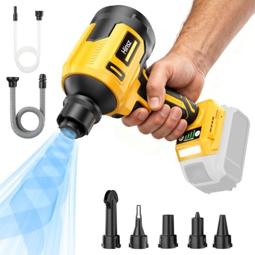 Upgraded Cordless Air Duster Blower Compatible with DeWalt 20V Battery, 4-in-1 Handheld Leaf Blower, 120,000 RPM Brushless Motor, 4 Speeds / 500 MPH/40 CFM for Keyboard, Computer Cleaning(Tool Only) by Unknown
