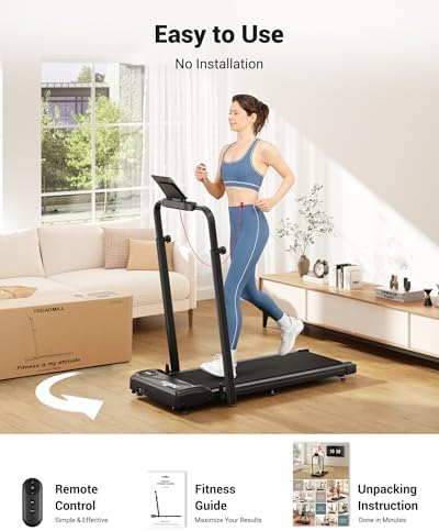 THERUN Walking Pad with Handle Bar, 300 lbs 6.2 mph Under Desk Treadmill - Image 3