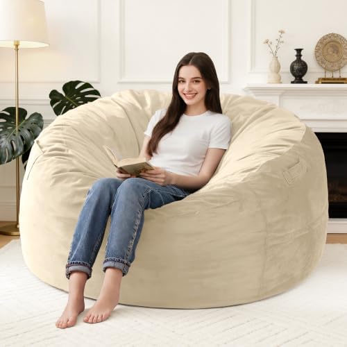 5FT Large Bean Bag Chairs for Adults,Beanbag with Washable Cover by Unknown