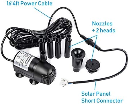 12V-24V DC Brushless Submersible Water Pump 196 GPH for Solar Fountain Hydroponics and Aquaponics - Image 2