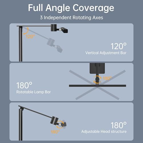 deeloop LED Desk Lamp, 2-in-1 Clamp Light, CRI95+, Asymmetric Lighting - Image 6