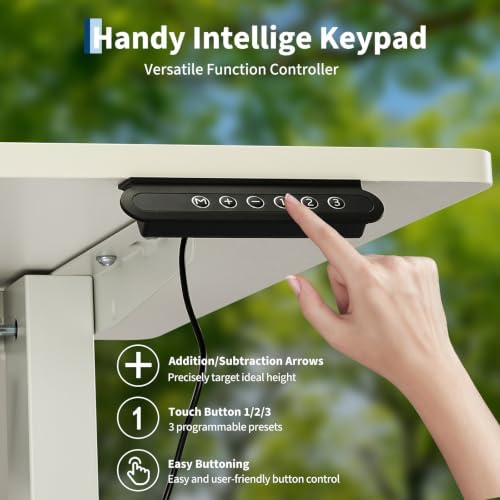 55 x 28Inch Electric Standing Desk, Height Adjustable Computer Desk - Image 5