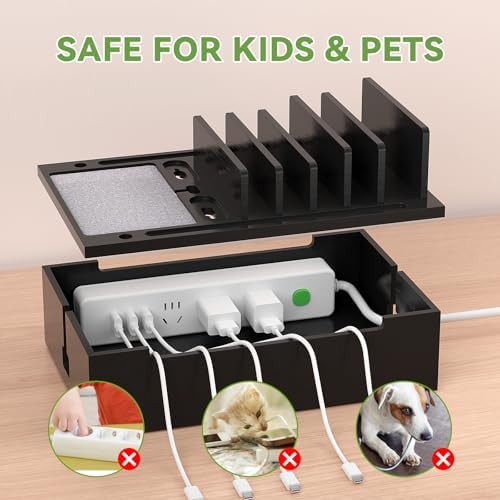Pezin & Hulin Bamboo Charging Station for Multiple Devices -Black - Image 6
