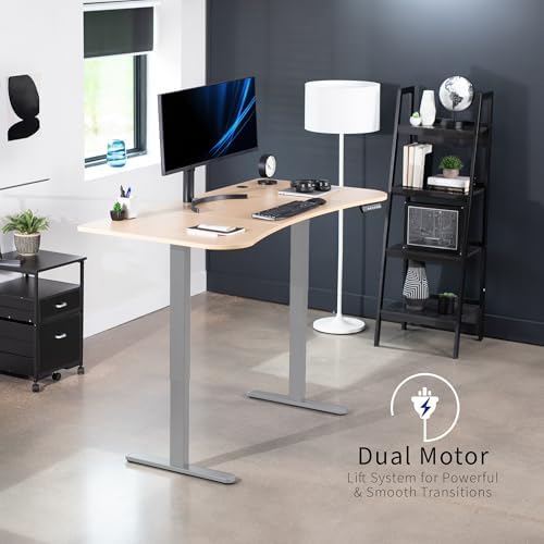 VIVO Light Wood 60 x 24 in Standing Desk, DESK-KIT-E2G1C - Image 4