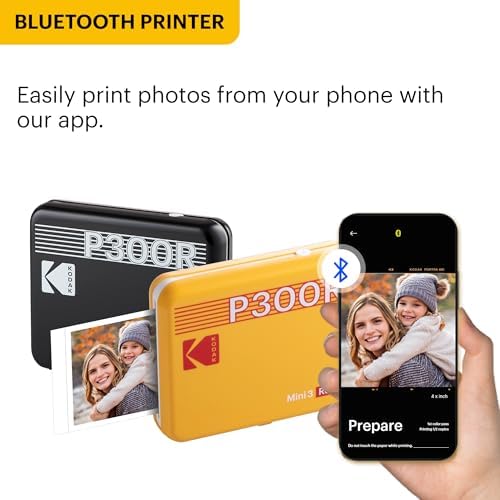 KODAK Mini 3 Retro 3x3 Portable Photo Printer, 4PASS, 38 Sheets, White - Image 3