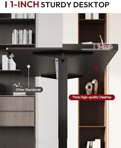 SANODESK One-Piece 1'' Thick Height Adjustable Standing Desk 48''x30'' - Image 6