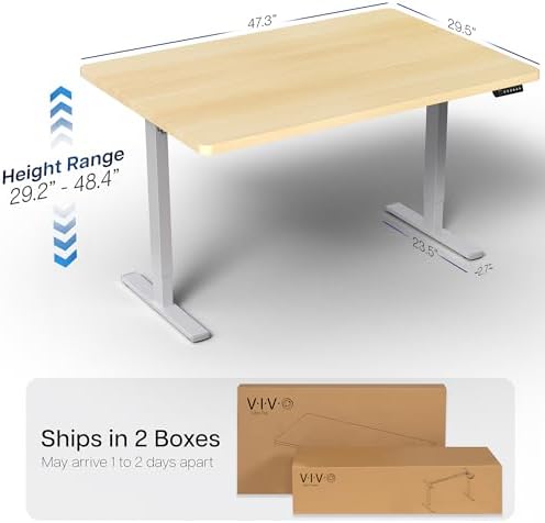 VIVO Light Wood 48 x 30 in Standing Desk, DESK-KIT-1G5C - Image 3