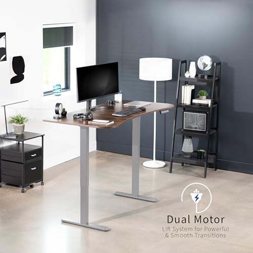 VIVO Rustic Vintage Brown 60 x 24 in Standing Desk, DESK-KIT-E2G1N - Image 4