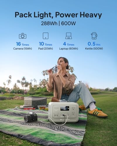 BLUETTI Elite 30 V2 Portable Power Station 288Wh 600W LFP Solar Generator - Image 3