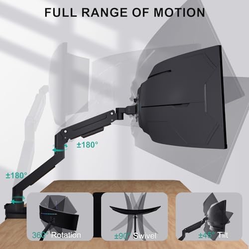 WALI Heavy Duty Monitor Arm for 13-49 inch 1000R Curved Screen, up to 44lbs - Image 4