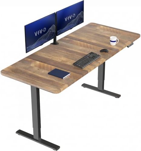 VIVO Reclaimed Wood 71 x 30 in Standing Desk, DESK-KIT-1B7P by VIVO