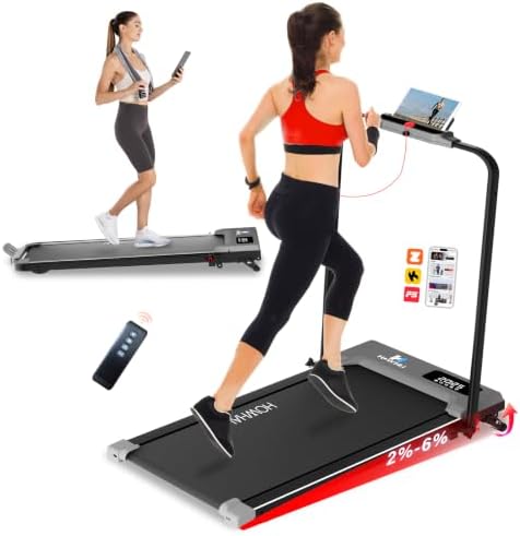 Walking Pad, HOWHAI Incline Treadmill with Handle Bar, Under Desk 2 in 1 by HOWHAI
