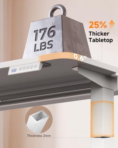 Standing Desk, 48 × 24 Inches Electric Height Adjustable, Home Office - Image 4