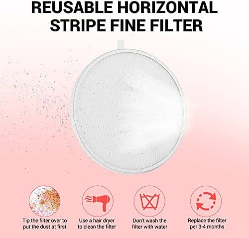 MelodySusie Nail Dust Collector Replacement Filter 2 Pack, Reusable Dust Filter for MelosySusie Vacuum Fan Dust Collector Extractor Electric Dust Suction Machine - Image 3