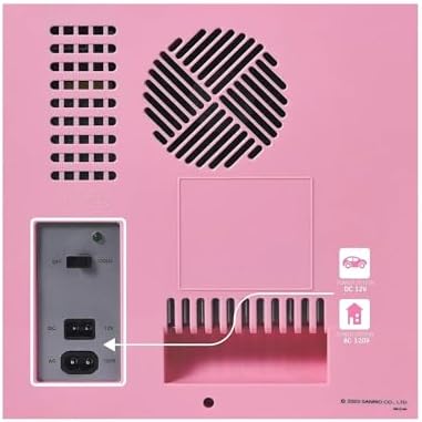 Ukonic Sanrio Hello Kitty Pink 6.7L Single Door Mini Fridge - Image 6