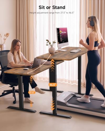 Standing Desk, 55 × 24 Inches Electric Height Adjustable, Home Office - Image 2