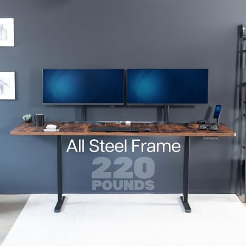 VIVO Rustic Vintage Brown 83 x 30 in Standing Desk, DESK-KIT-E2B84-30N - Image 2