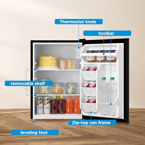Midea 2.7 Cu.ft Mini Fridge, Energy Star Certified, Low Noise for Office - Image 5