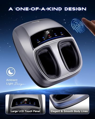 KINGJOY Foot Massager with Heat for Neuropathy, [2026 Upgraded], Deep Kneading Shiatsu Foot Massager for Plantar Fasciitis, Fits Up to Men Size 14, Birthday Gifts for Women Men - Image 6
