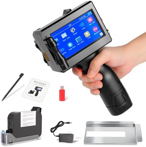 Handheld Inkjet Printer & Coding Machine, WUOYJET TIJ770 Portable Inkjet Printer Gun with 42ml Quick-Dry Ink Date/Batch/QR Code/Barcode/Image Printing by Unknown